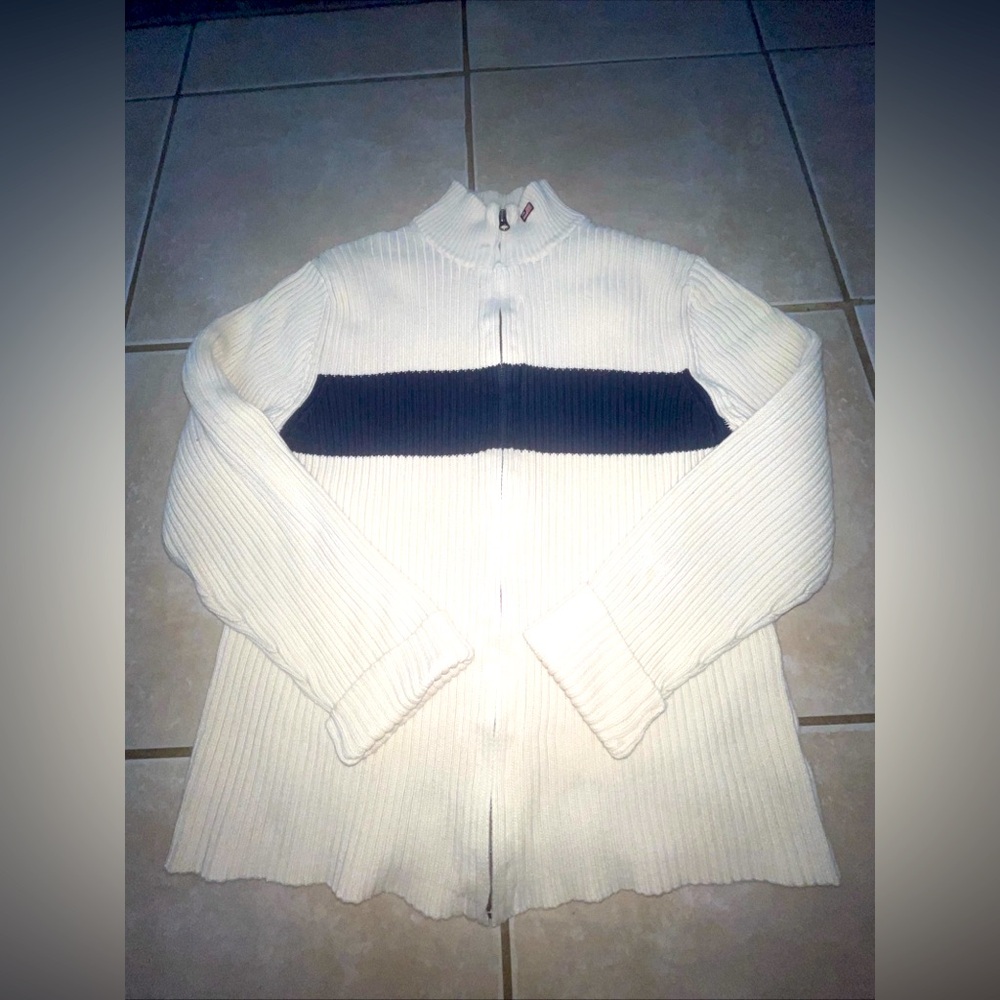POLO JEANS - RALPH LAUREN SWEATER SIZE XL CHEST Cream/Blue